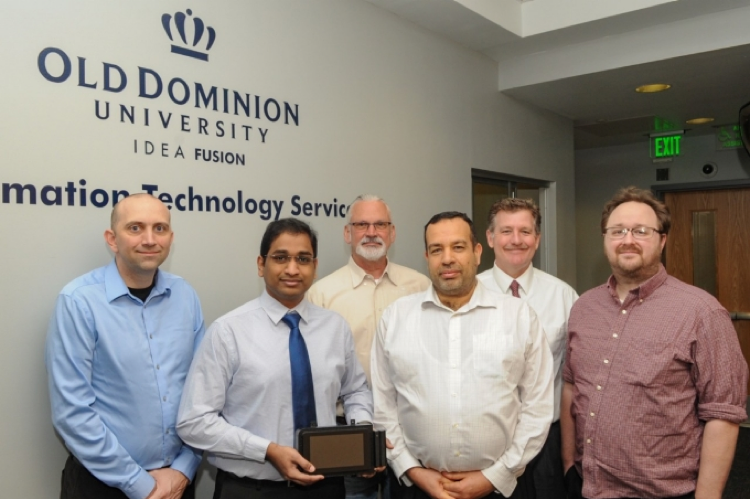 Photo of ODU IT team that developed the check-in device