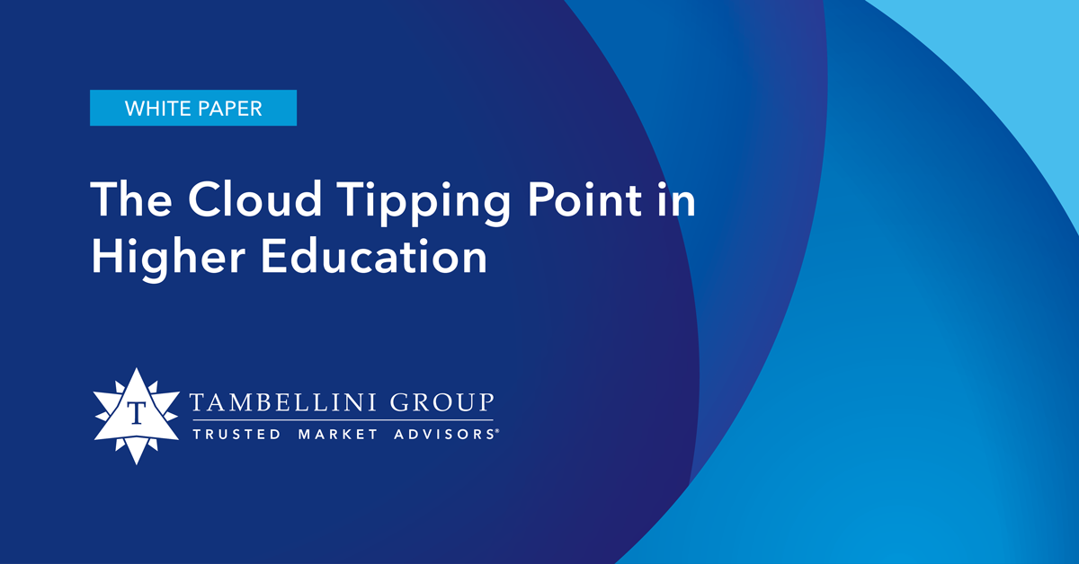 The Cloud Tipping Point in Higher Education from Tambellini Group
