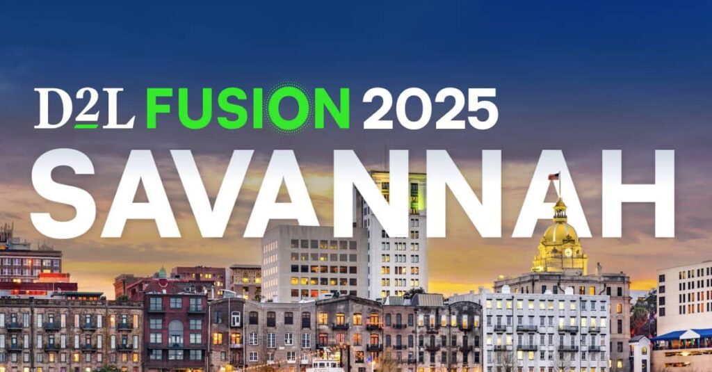Savannah skyline, the host city of D2L Fusion 2025