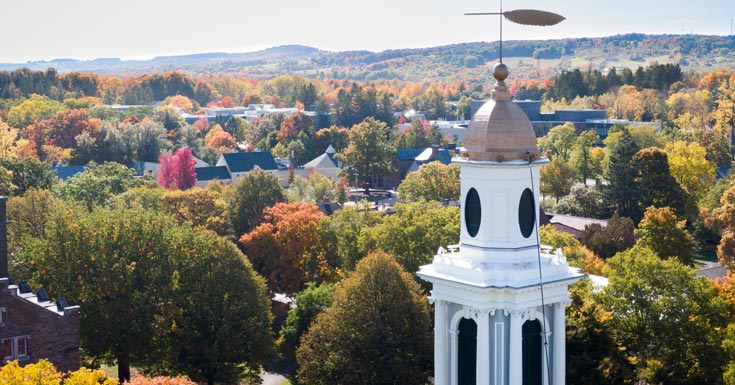 Autumn Hamilton College campus aerials