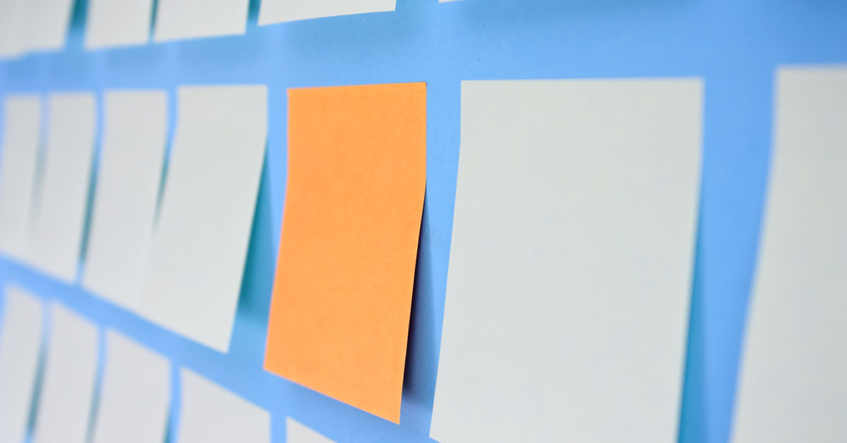 Wall with Adhesive Notes
