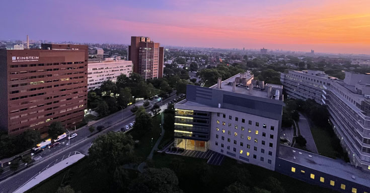 Evening view of Albert Einstein College of Medicine campus