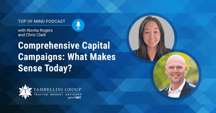 In Top of Mind podcast, industry experts from Salesforce and Tambellini discuss rethinking capital campaigns with AI, data, and strategy.