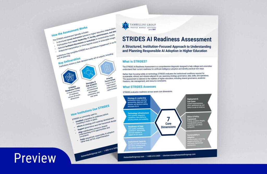 preview flier for STRIDES AI Assessment